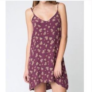 Brandy Melville Lynette Burgundy Sunflower Dress